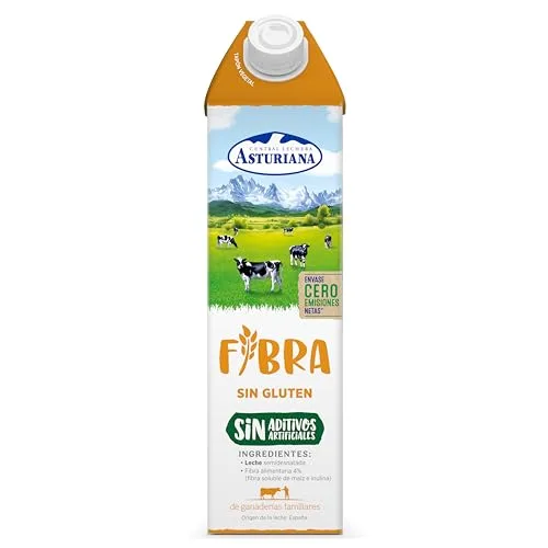 Central Lechera Asturiana ▫️ CLA Leite Semidesnatado com Fibras, Embalagem de 6 x 1 L 3