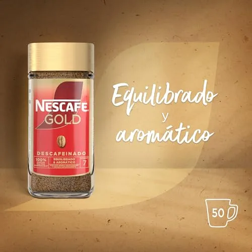NESCAFÉ GOLD ▫️ DESCAFEINADO: aroma e sabor, café solúvel descafeinado 100 % arábica, frasco de vidro, 100 g 3