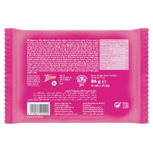 Tirma ▫️ Ambrosías de Chocolate de Leite 86 g | Embalagem de 4 barras de chocolate 2