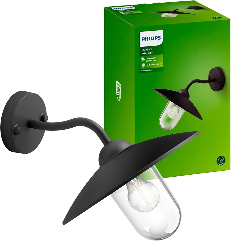 PHILIPS ▫️ HAMMOCK - Aplique de parede suspenso para exterior Preto L30cm Preto