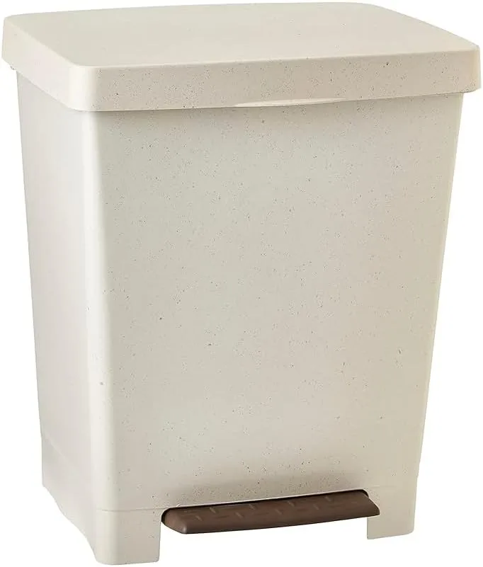 Tatay ▫️ Caixote do lixo de cozinha com pedal Cubik 21L | Acabamento mate | Interior e exterior | Para sacos de 20L a 30L | Plástico 100% reciclado sem BPA | 33,5x30x39 cm, Ecohome