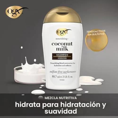 OGX ▫️ Champô nutritivo + leite de coco 3 fl oz 2