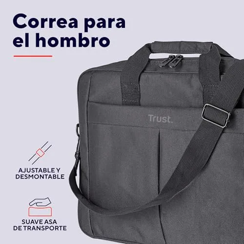 Trust ▫️ Primo - Mala para portáteis até 16, preta 5