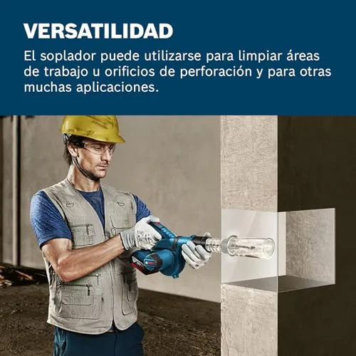 Bosch Professional ▫️ 18V System — soprador a bateria GBL 18V-120 (inclui 4 adaptadores, bocal padrão, tubo de extensão, bocal de profundidade, depósito de recolha de pó; sem bateria nem carregador) 4