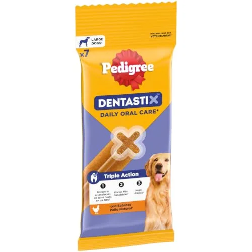 Pedigree ▫️ DENTASTIX - Snacks dentais para consumo diário para cães de grande porte, 10 x 7 snacks com frango 2