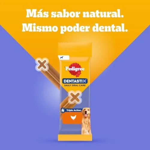 Pedigree ▫️ DENTASTIX - Snacks dentais para consumo diário para cães de grande porte, 10 x 7 snacks com frango 7