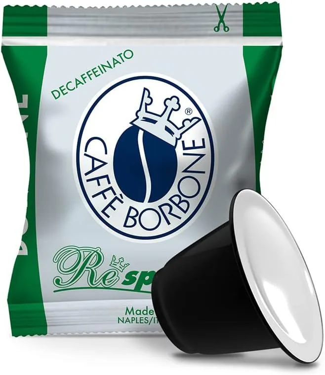 Caffè Borbone ▫️ Respresso, Mistura de Café Dek Descafeinado - 100 cápsulas - Compatíveis com máquinas de café Nespresso®* para uso doméstico
