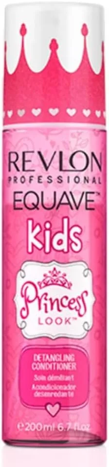 REVLON PROFESSIONAL ▫️ EQUAVE KIDS Princess Look, Condicionador em Spray, Desembaraçante para o cabelo das meninas sem enxaguamento, facilita o penteado, confere brilho e suavidade - Fragrância floral e frutada 200 ml