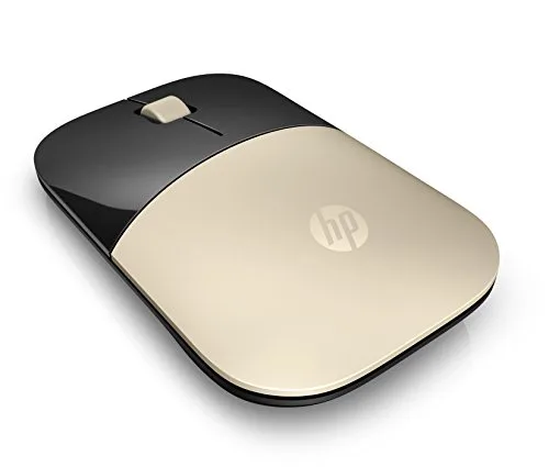 HP ▫️ Z3700 - Rato sem fios (1200 PPP, 2 botões e roda de deslocamento, bateria com autonomia de 16 meses, tecnologia LED azul, Windows), cor dourada 2