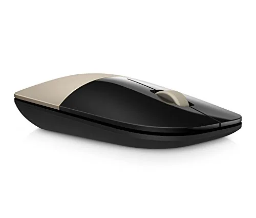 HP ▫️ Z3700 - Rato sem fios (1200 PPP, 2 botões e roda de deslocamento, bateria com autonomia de 16 meses, tecnologia LED azul, Windows), cor dourada 3