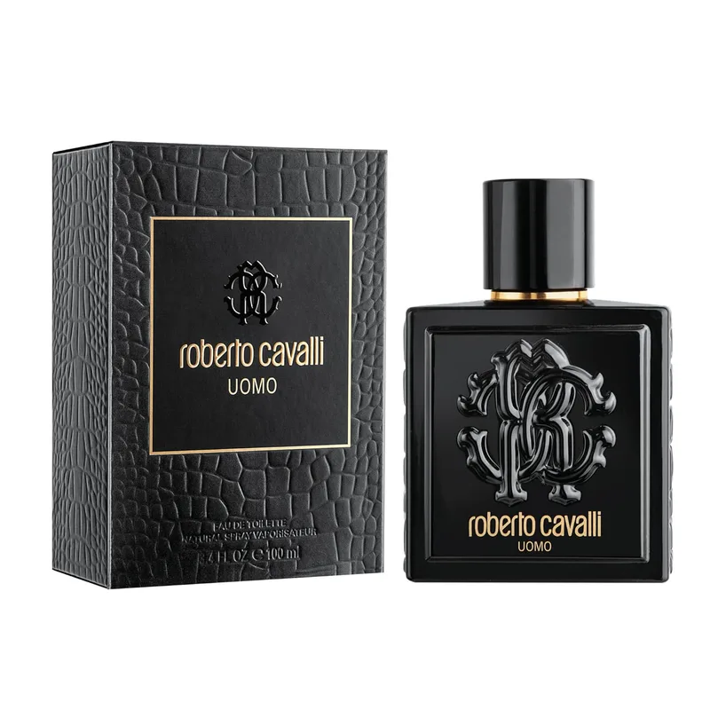 Roberto Cavalli Uomo, Eau de Toilette para homem, Fragrância intensa e profunda, 100 ml