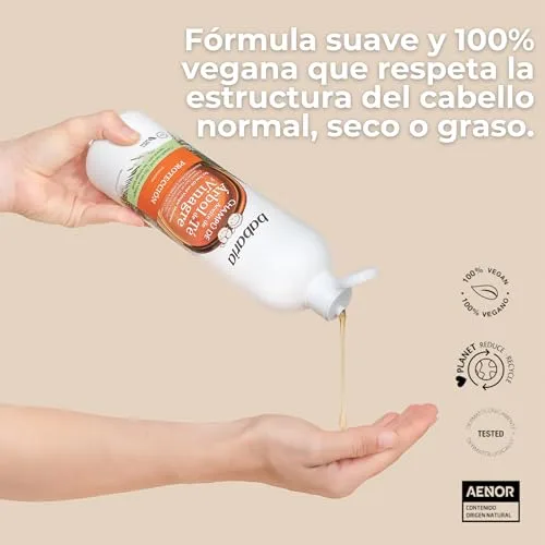 Babaria ▫️ Champô para Crianças sem Parabenos 700 ml | Champô de Árvore do Chá com Vinagre | Previne problemas relacionados com insetos que picam o couro cabeludo | Para todos os tipos de cabelo | Vegano 6