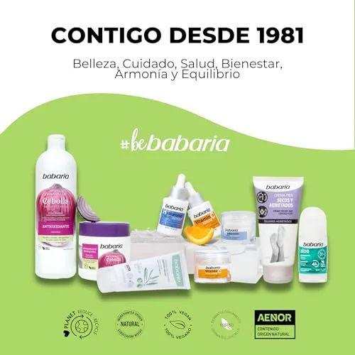 Babaria ▫️ Champô para Crianças sem Parabenos 700 ml | Champô de Árvore do Chá com Vinagre | Previne problemas relacionados com insetos que picam o couro cabeludo | Para todos os tipos de cabelo | Vegano 7