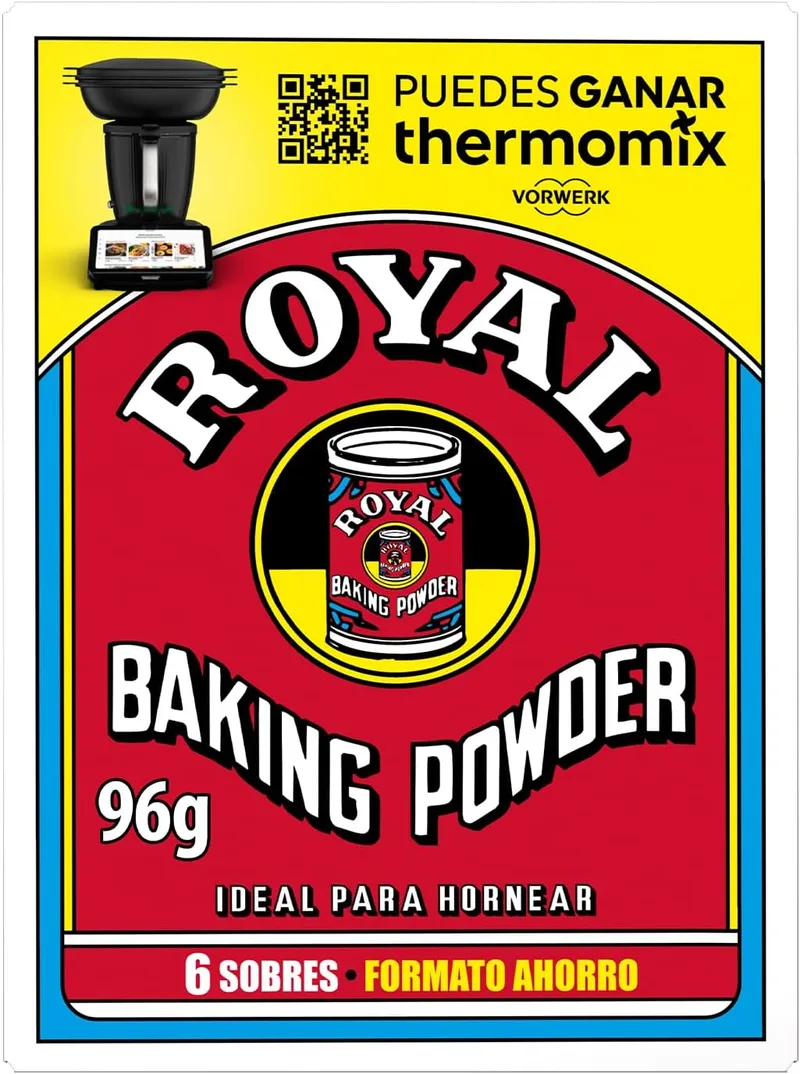 Royal ▫️ Fermento em pó Fermento em pó, Embalagem 6 x 16 g - 96 g