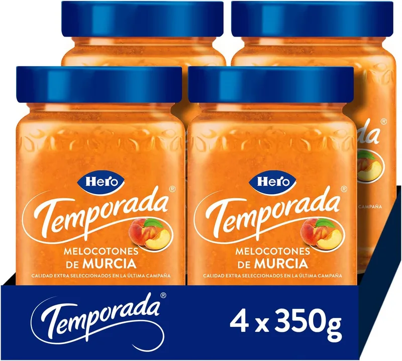 Hero ▫️ Compota de Pêssego da Época - Embalagem de 4 x 350 g