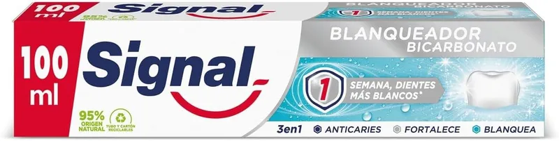 Signal ▫️ Pasta de dentes branqueadora com bicarbonato de sódio 100 ml