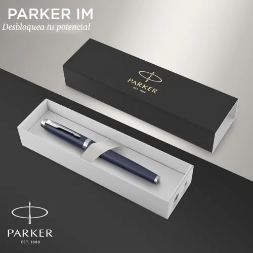 PARKER ▫️ Caneta de tinta permanente IM | Azul mate | Ponta fina com cartucho de tinta azul | Caixa de presente 2