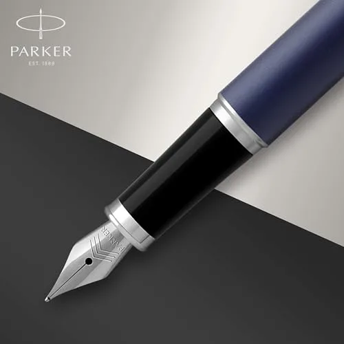 PARKER ▫️ Caneta de tinta permanente IM | Azul mate | Ponta fina com cartucho de tinta azul | Caixa de presente 5
