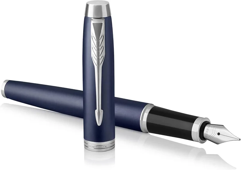 PARKER ▫️ Caneta de tinta permanente IM | Azul mate | Ponta fina com cartucho de tinta azul | Caixa de presente