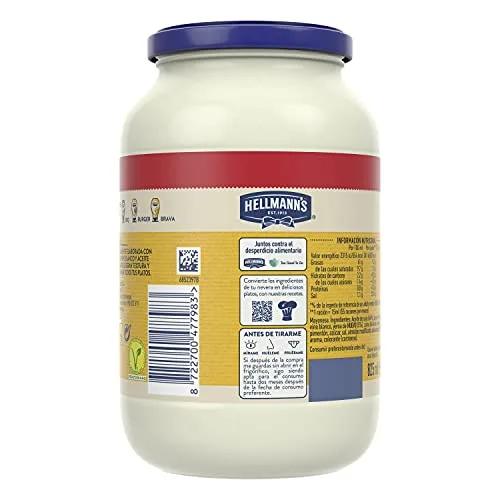 Hellmann's ▫️ Gran Maionese, Frasco de 825 ml - Embalagem de 2 5