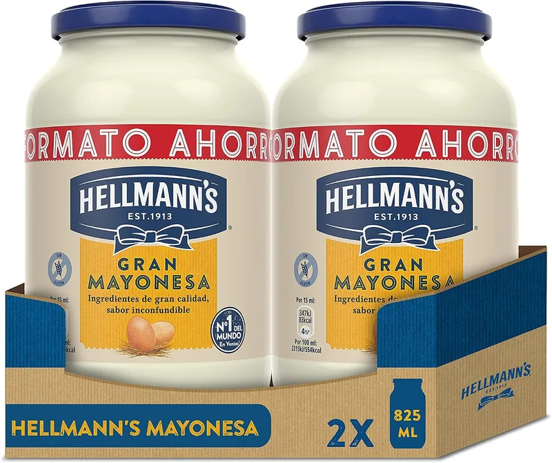 Hellmann's ▫️ Gran Maionese, Frasco de 825 ml - Embalagem de 2