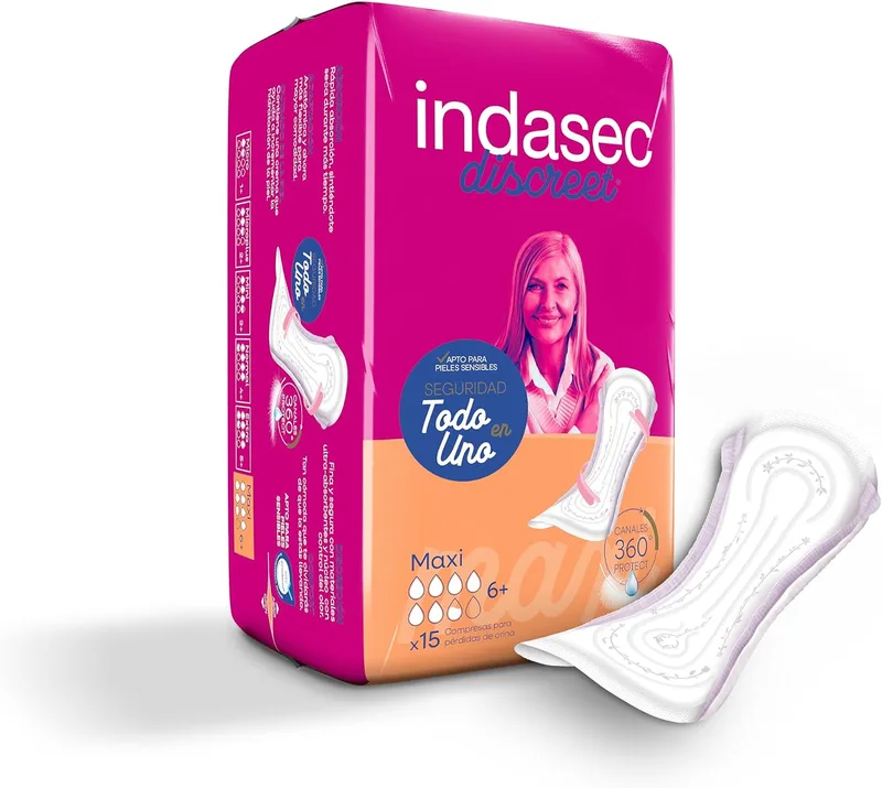 INDASEC ▫️ Discreet Maxi, 15 unidades