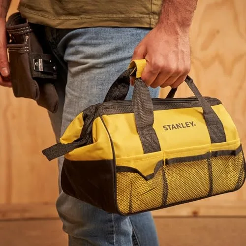 STANLEY ▫️ Conjunto de ferramentas de 38 peças com bolsa – Martelo, alicates, chaves de fendas, chaves Allen, fita métrica, nível e muito mais – Resistente e portátil – STMT0-74101 3