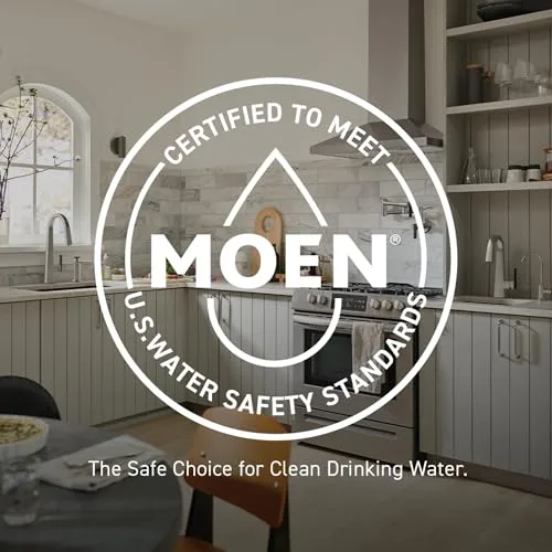 Moen ▫️ Torneira de casa de banho Gibson de duas alças, modelo Arc alta - 6150, cromada, 1 4