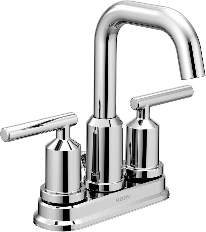 Moen ▫️ Torneira de casa de banho Gibson de duas alças, modelo Arc alta - 6150, cromada, 1