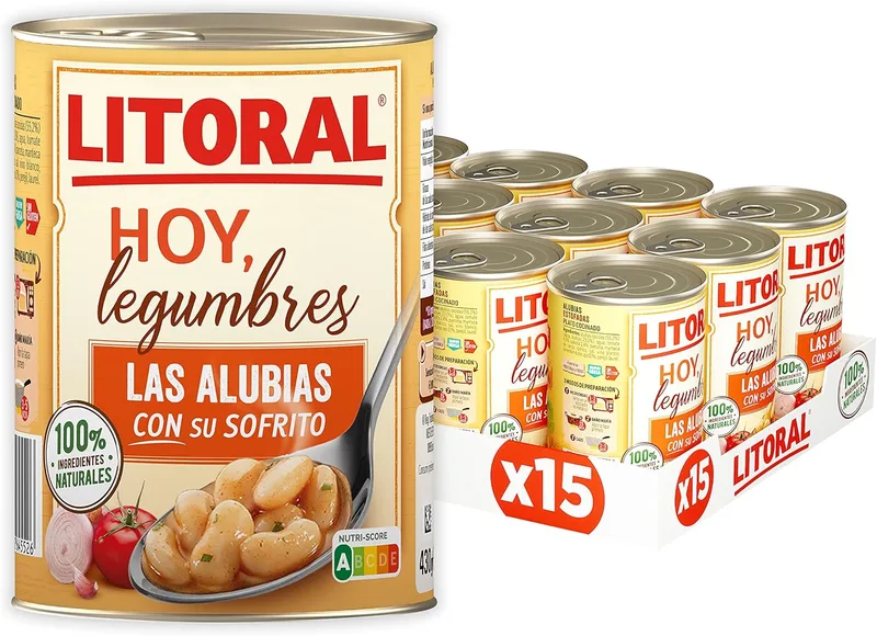 Litoral ▫️ Hoy Legumes Feijão com sofrito - Prato pronto sem glúten - Embalagem de 15x430g - Total: 6.45kg