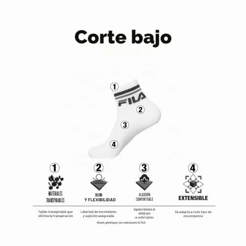 FILA ▫️ F9303 Meias Unissexo Meias para Homem 2