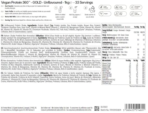 THE PROTEIN WORKS ▫️ Protein Works | Vegan Protein 360 - Gold, Sem Sabor, 1 kg 6