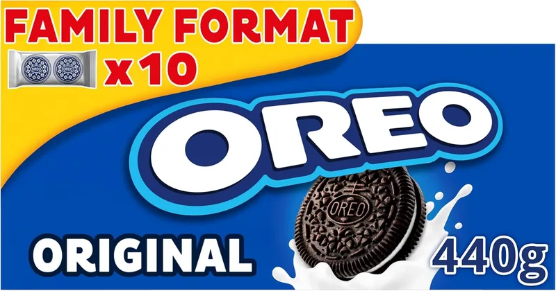 Oreo ▫️ Bolachas Original recheadas com sabor a baunilha, embalagem de 10 x 4 bolachas, 440 g