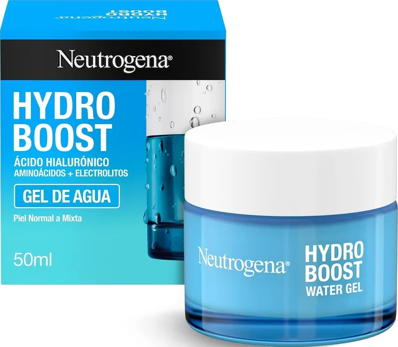 Neutrogena ▫️ Hydro Boost Gel Hidratante Facial Leve, 50 ml | Com ácido hialurónico e aminoácidos, 72 horas de hidratação, sem óleo, não comedogénico, para pele normal/mista e sensível
