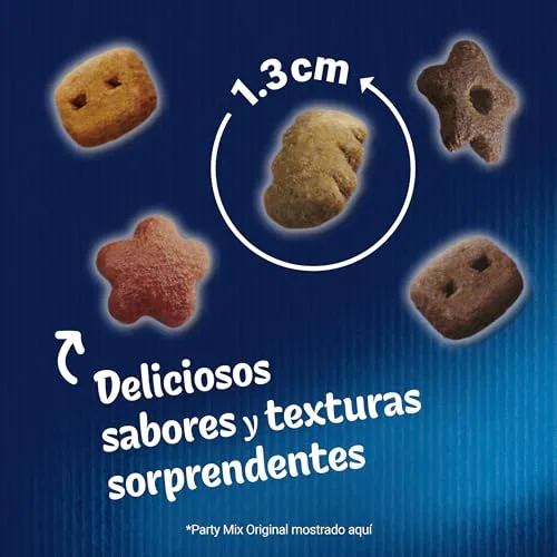 Felix ▫️ Party Mix Original, Snack, Guloseima para Gatos, Sabor a Frango, Fígado e Peru, 8 saquetas de 60 g 4