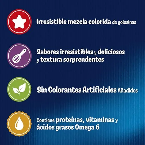 Felix ▫️ Party Mix Original, Snack, Guloseima para Gatos, Sabor a Frango, Fígado e Peru, 8 saquetas de 60 g 5