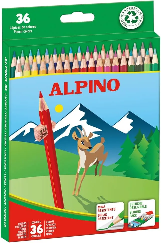 Alpino ▫️ AL010600 - Lápis de cor, 36 unidades