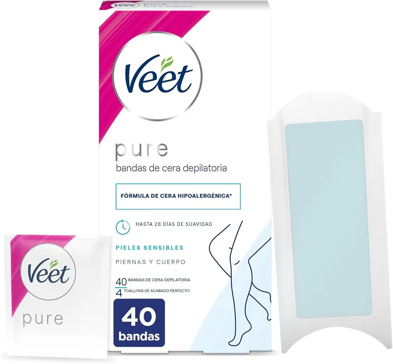 Veet ▫️ Tiras de Cera, 40 unidades (embalagem de 1)