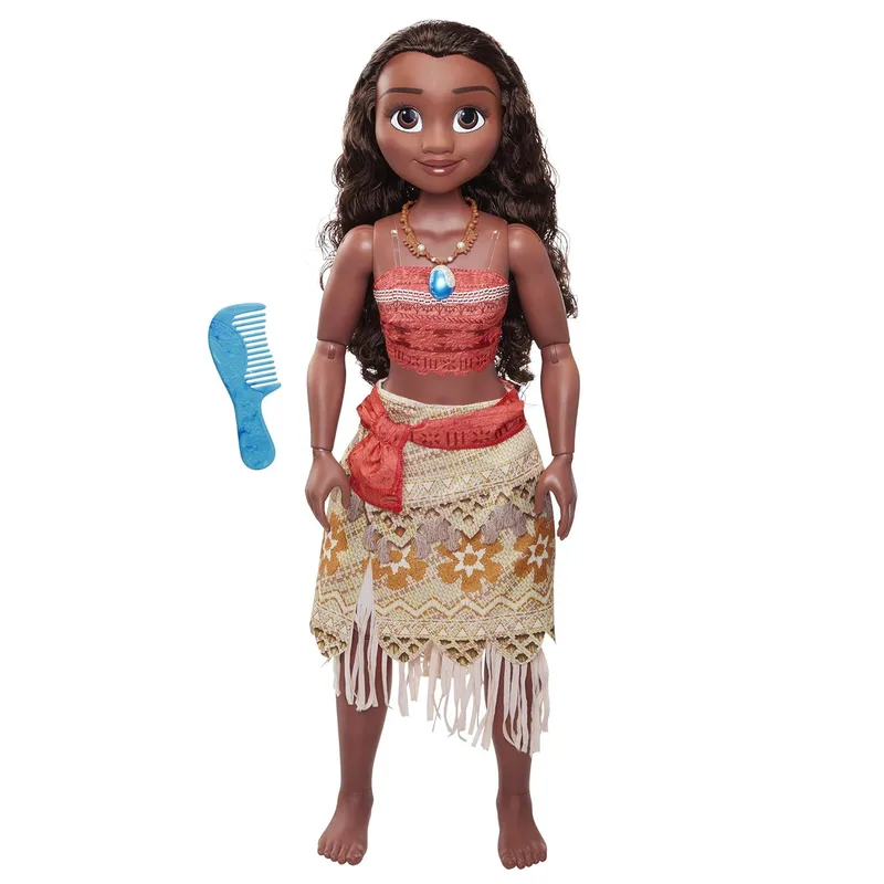 Disney Princess ▫️ Princesas da Disney - Boneca Vaiana de 80 cm totalmente articulada - Boneca e acessórios para brincar
