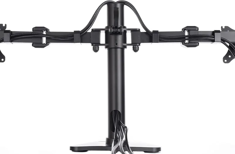 iiyama ▫️ Suporte de mesa DS1002D-B1 para monitores duplos até 76,2 cm, 30 polegadas, (com suporte, máx. 10 kg por monitor), Preto