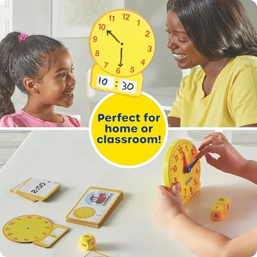 Learning Resources ▫️ Relógio Educativo – Conjunto de Atividades para Aprender a Hora Digital e Analógica – Jogo Didático para Crianças a partir dos 5 Anos 3