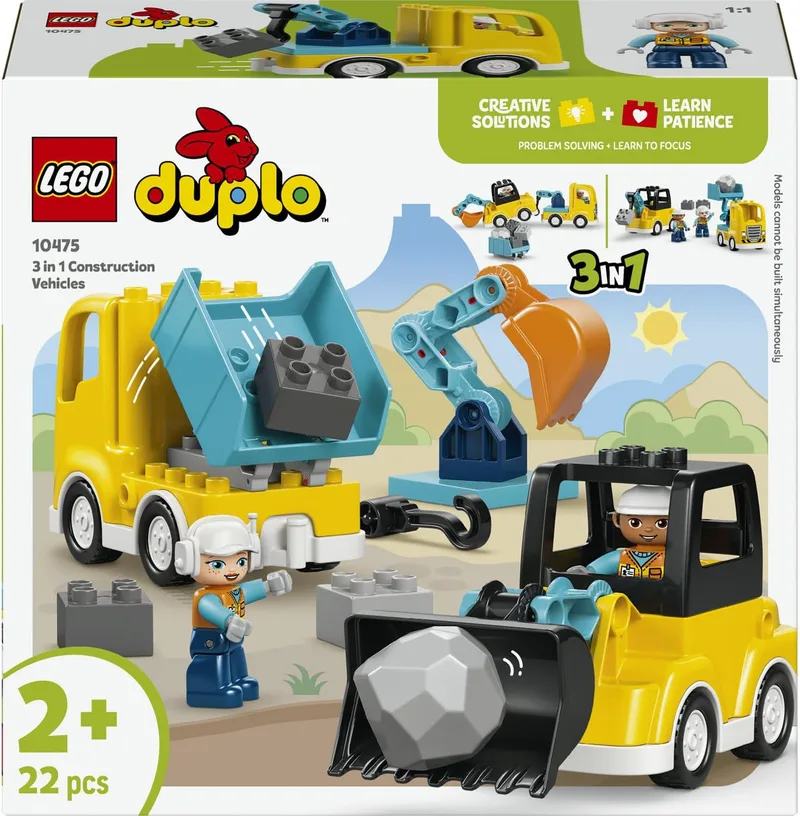 LEGO ▫️ Duplo Veículos de Obra «3 em 1» 10475