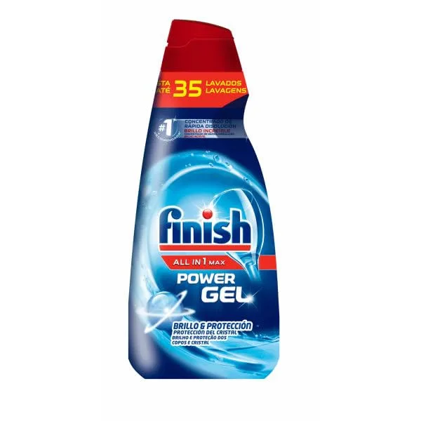 Finish ▫️ All in 1 Max Power Gel Brilho e Proteção, Gel de lavagem para a máquina de lavar louça, 2 unidades - Total de 70 lavagens 5