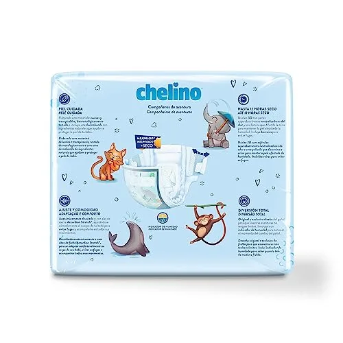 Chelino ▫️ Fraldas infantis Brancas, Tamanho 6 (Embalagem de 162) 3