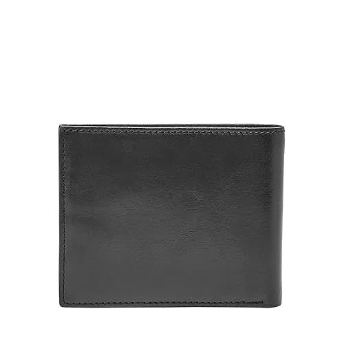 Fossil ▫️ Carteira para homem Ryan, em pele preta dobrável, 10,8 cm de comprimento x 1,91 cm de largura x 8,89 cm de altura ML3729001 4