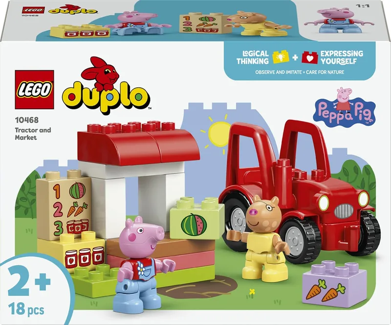 LEGO ▫️ Duplo Peppa Pig: Trator e Mercado 10468