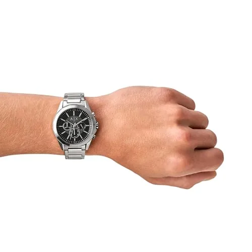 Armani Exchange ▫️ Relógio para homem, mecanismo cronógrafo de quartzo e caixa de 44 mm com bracelete em aço inoxidável 2