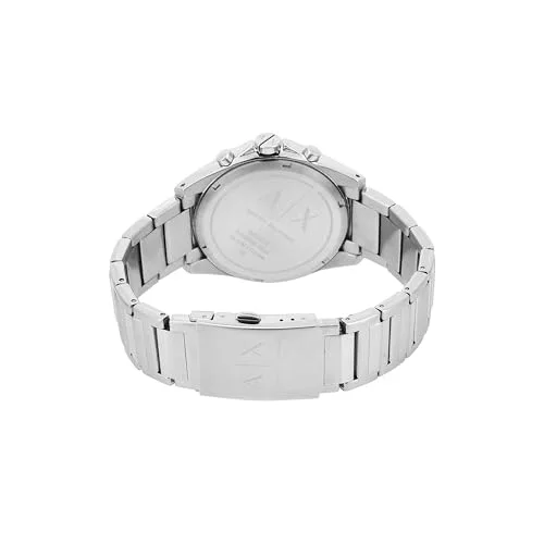 Armani Exchange ▫️ Relógio para homem, mecanismo cronógrafo de quartzo e caixa de 44 mm com bracelete em aço inoxidável 4