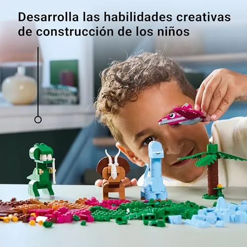 LEGO ▫️ Classic Dinossauros Criativos – Caixa de peças coloridas para construir um ovo de dinossauro, um Tiranossauro Rex, um Triceratops e um vulcão de brincar, presente para meninos e meninas a partir dos 5 anos 11041 6