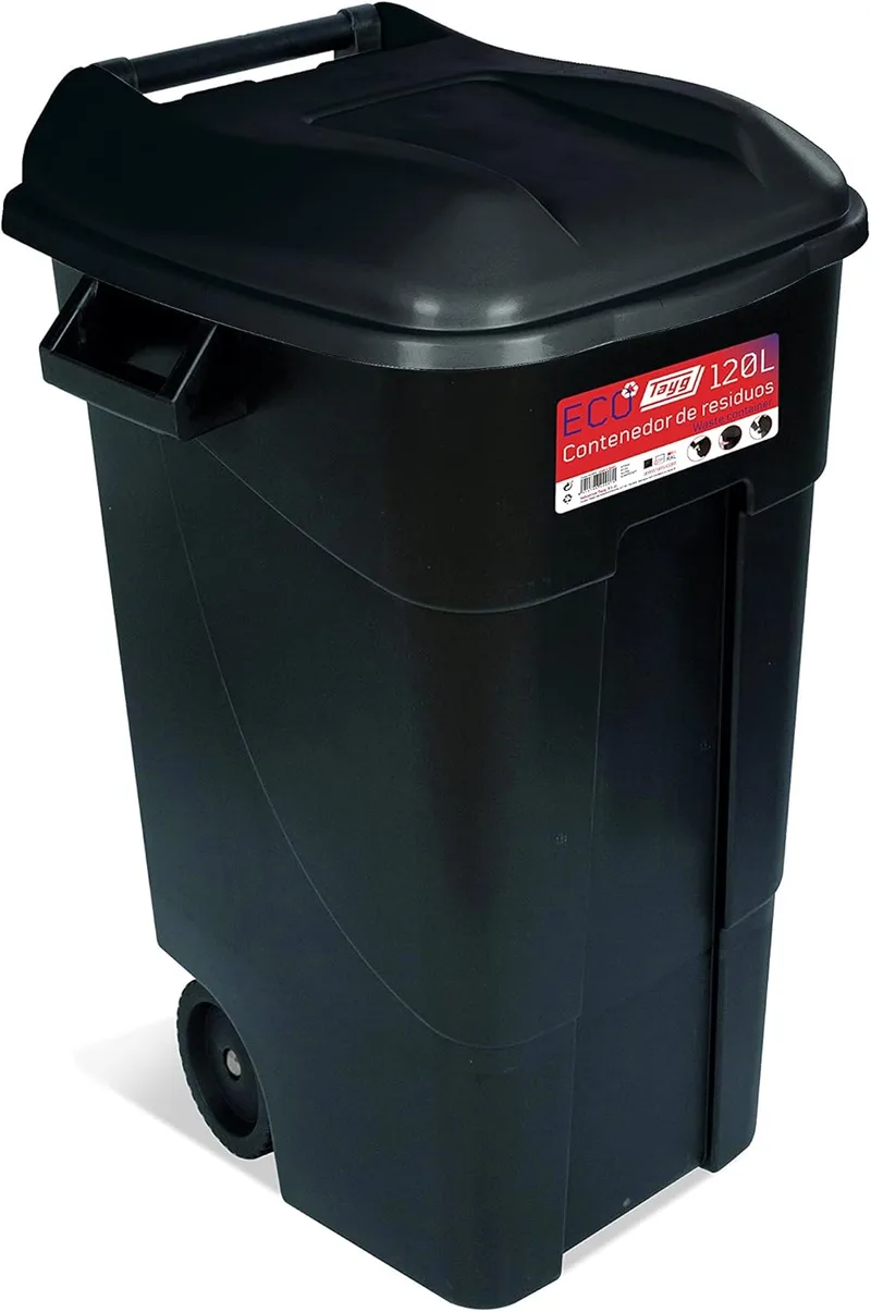 Tayg ▫️ EcoTayg 442070 - Contentor de resíduos Eco 120 l Preto